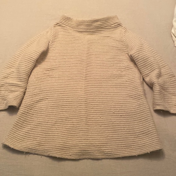 Ribbed boat neck sweater with 3 quarter length sleeves - Picture 1 of 2